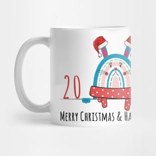 Merry Christmas & Happy New Year Bunny Mug